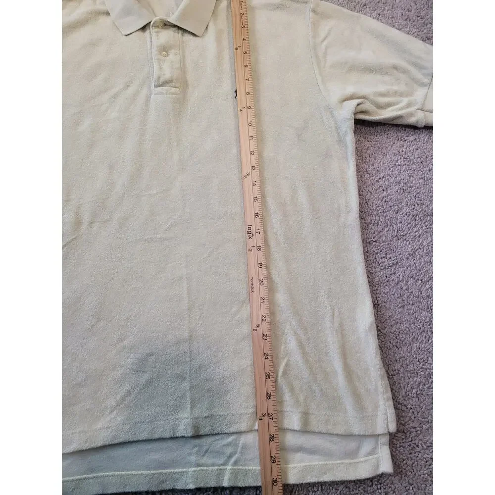 VTG Ralph Lauren Terry Cloth Polo Yellow L Retro